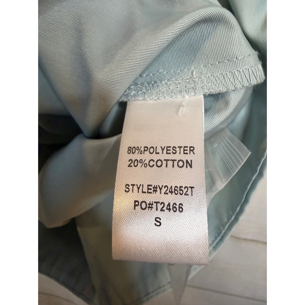 Pomander Place Light Blue Short Sleeve Collared Button Front Dress Y24652T Small - Picture 6 of 8